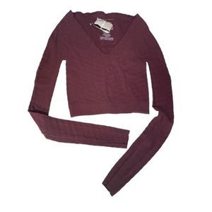 Free People Gone Adrift Long Sleeve Red Night Size Small, Medium